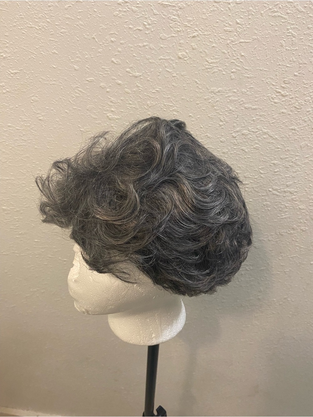 Classic Short Curly Women's Wig in Salt & Pepper